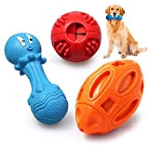 Utewya Dog Chew Toys for Aggressive Chewers,Squeaky Dog Toys,IQ Treat ...