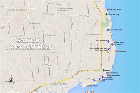 Nusa Dua Map - Bali Tourism Maps | Bali Travel Guides