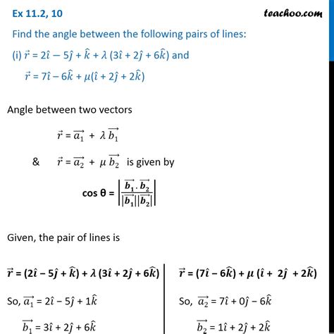 How To Find Angle Between Two Vectors - cloudshareinfo