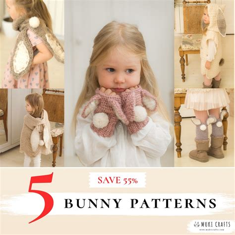 BUNNY BUNDLE: CROCHET Pattern Set X Hooded Poncho Pattern X - Etsy