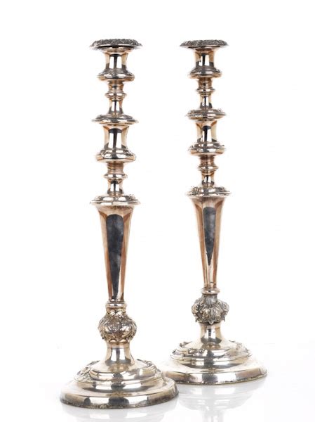 Three Pair of Silver Candlesticks - Shapiro Auctioneers