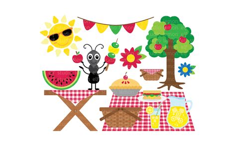 Summer picnic clipart