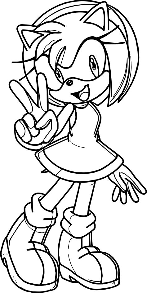 Sonic Amy Coloring Pages