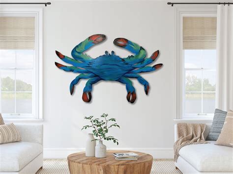 Large Wood Blue Crab Rustic Decor. Wall Art Family Gift Idea - Etsy