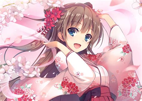 Wallpaper : anime girls, kimono, Japanese clothes, long hair, original ...