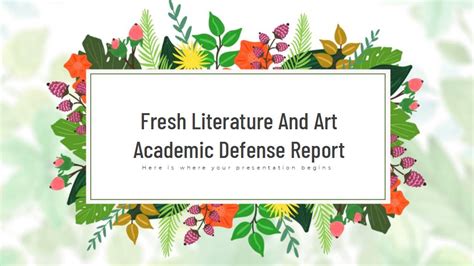 Fresh Literature And Art Academic Defense Report Ppt Google Slide and PowerPoint Template ...