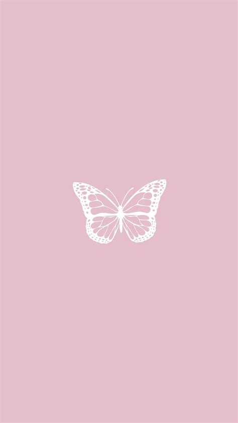 Pink Butterfly Aesthetic Wallpaper for Your Phone