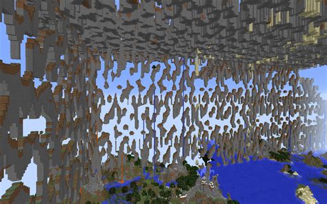 I combined both the sky farlands glitch and the farlands grid glitch into one world : Minecraft