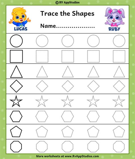 Tracing Shapes For Kids