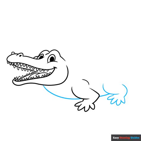 How to Draw a Cartoon Crocodile Drawing - Really Easy Drawing Tutorial