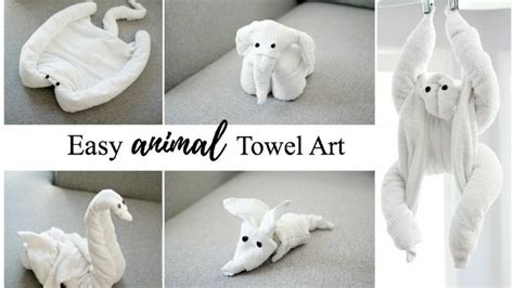 HOW TO MAKE TOWEL ANIMALS/TOWEL ART TUTORIAL - FOR BEGINNERS! | Towel ...