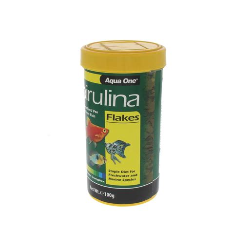 Spirulina Flake Fish Food 100g 11549 Fish Tank Aquarium Aqua One 9325136052497 | eBay