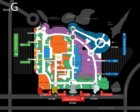 Dubai mall map - Map of Dubai mall (United Arab Emirates)