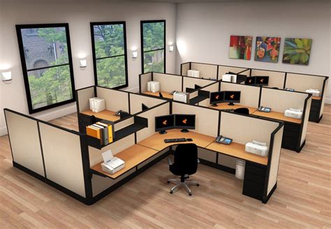 Corporate Office Furniture - Large L Desks - 8x8x53