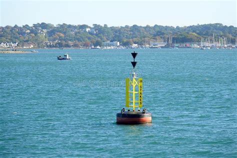 Yellow and Black South Cardinal Buoy Stock Photo - Image of cardinal, south: 200028666