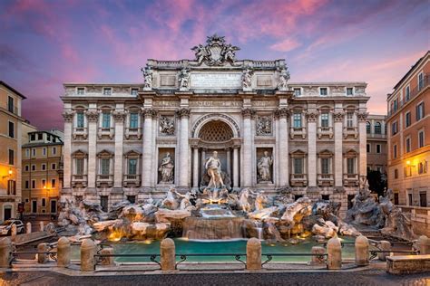 Visiting the Trevi Fountain in Rome, Italy