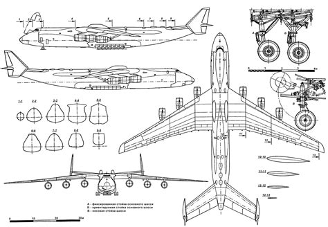 Antonov An-225 Mriya Blueprint - Download free blueprint for 3D modeling