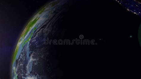 Realistic Spinning Earth Globe in Day and Night Stock Video - Video of ...