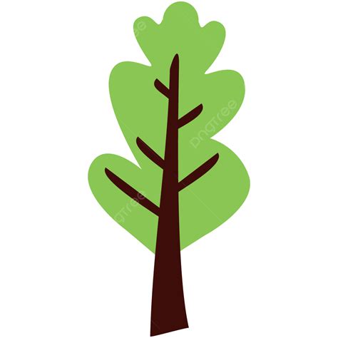 Green Leaf Cartoon Tree Vector, Green, Leaf, Tree PNG and Vector with Transparent Background for ...