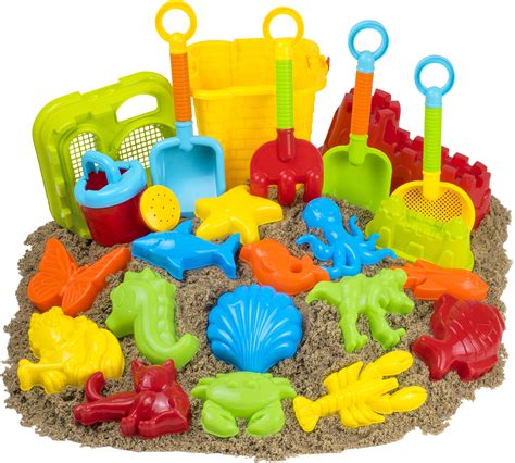 Kids Beach Toys Sand Set, Sandbox Toys Sand Molds Shovels Pail Castle 23 pieces | eBay