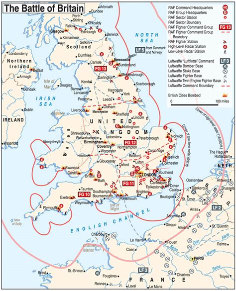 Battle Of Britain Ww2 Map