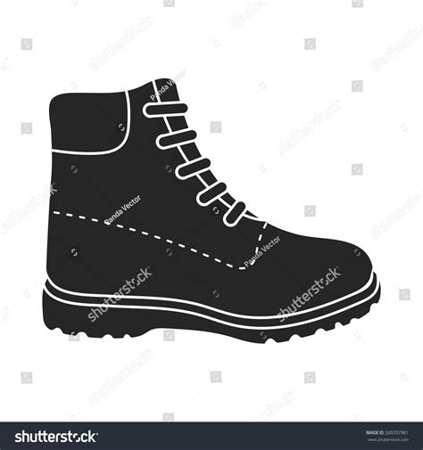 Hiking Boots Icon Black Style Isolated Stock Vector (Royalty Free) 500707981 | Shutterstock