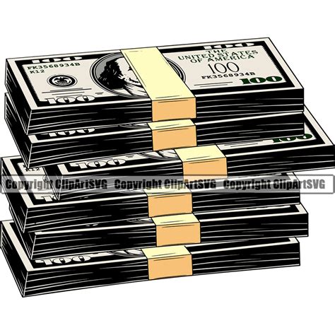 Stack Of 100 Dollar Bills Clipart