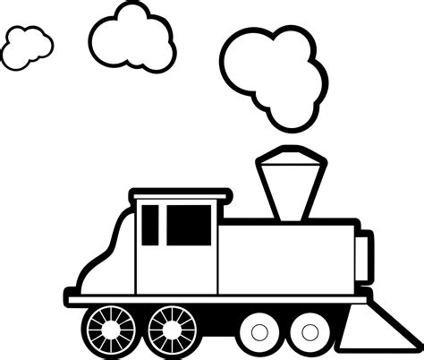 Train Rail Transport Steam Locomotive Png Clipart Black And White | Images and Photos finder