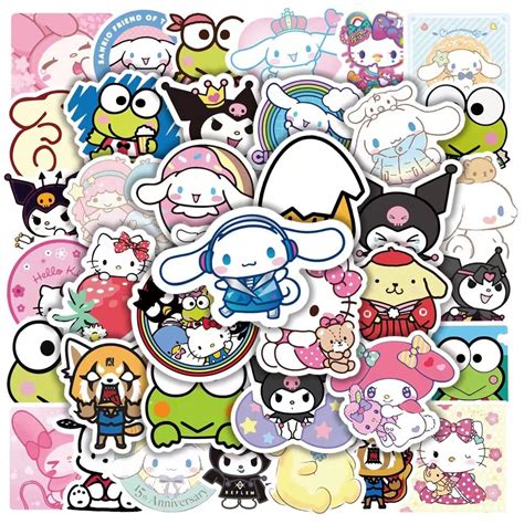 Buy Kawaii Stickers, 100 Pcs My Melody and Kuromi Stickers, Hello Kitty Kitty Stickers ...