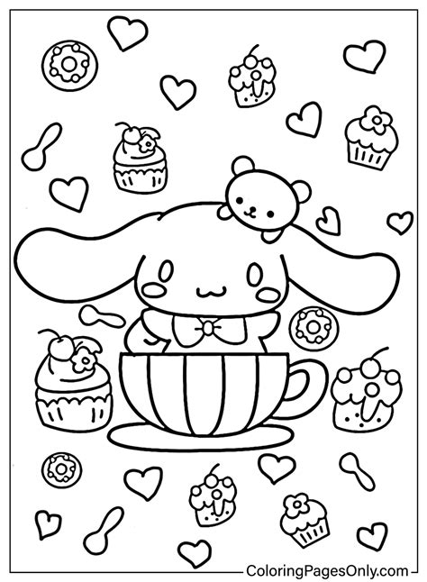 Cinnamoroll Christmas Coloring Page - Free Printable Coloring Pages