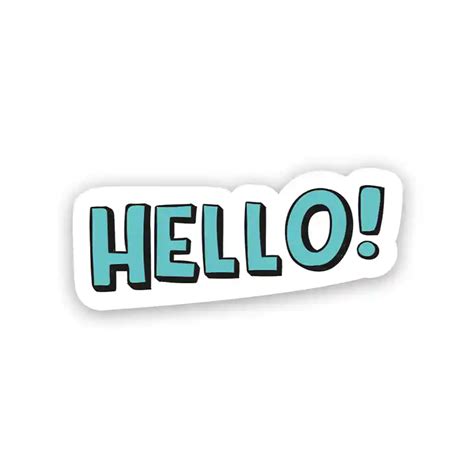 Hello - Laptop Sticker - Dot Badges