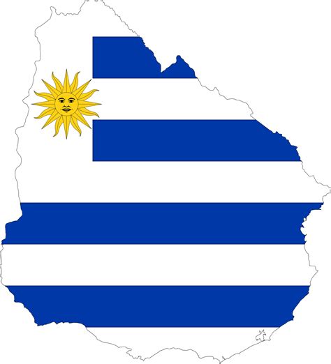 Clipart - Uruguay Map Flag