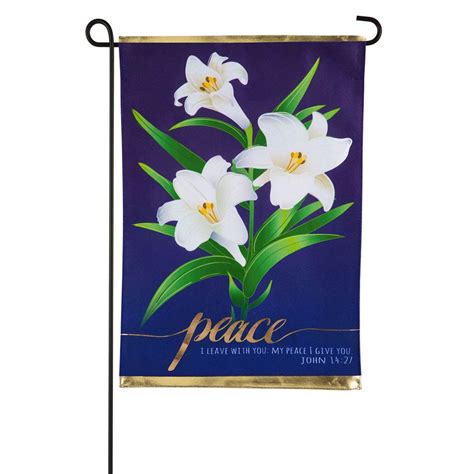 Easter Lilies Garden Flag, Peace