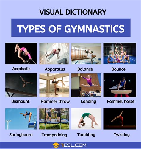 Types of Gymnastics in English • 7ESL