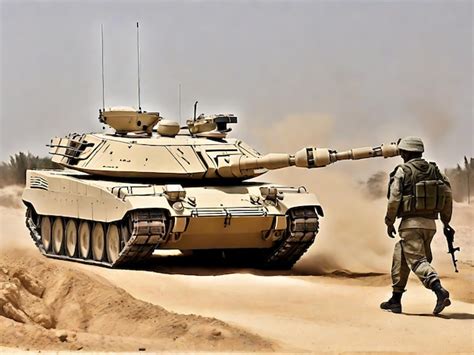 Premium AI Image | Merkava Tank on Land for Action