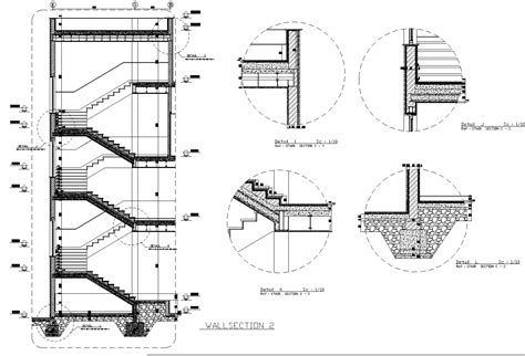 Detail stair plan dwg detail., - Cadbull