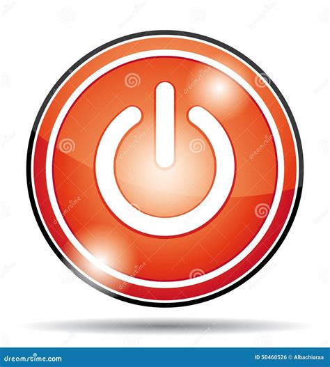 Red Electrical Power Off Button Icon. Stock Vector - Image: 50460526