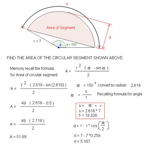 Area of Circular Segment Calculator