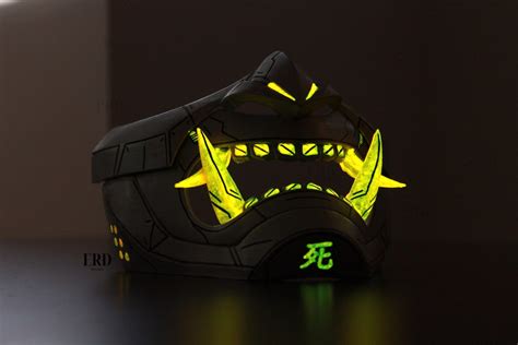 Oni Mask Halloween Cyberpunk 2077 Glow in the Dark Techwear Mask - Etsy