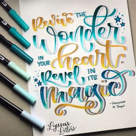 Brush Lettering an Inspirational Quote | Lyssa’s Letters [Vídeo] | Inscrição, Letras do alfabeto ...