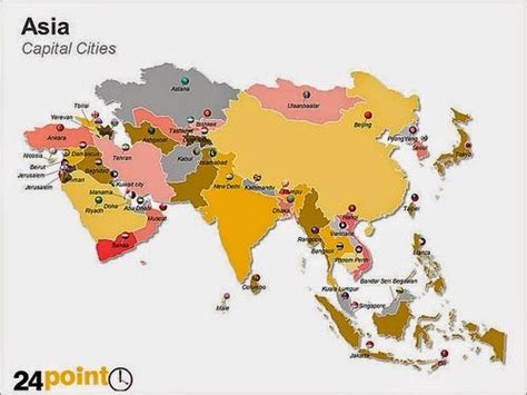 Peta Benua Asia Lengkap 49 Negara Merdeka Pinhome - Riset