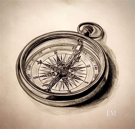 Pocket Compass Drawing at PaintingValley.com | Explore collection of ...