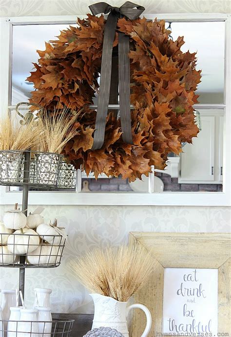 Oak Leaf Wreath - An Easy Fall DIY Project | Hymns and Verses