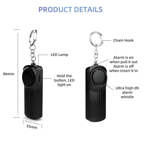 Personal Alarm Keychain with LED Light – Amtify