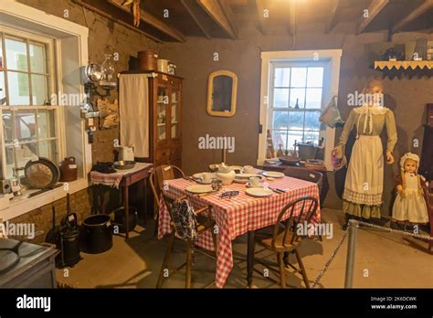 Kinsley, Kansas - The Edwards County Historical Society Museum includes a sod house (interior ...