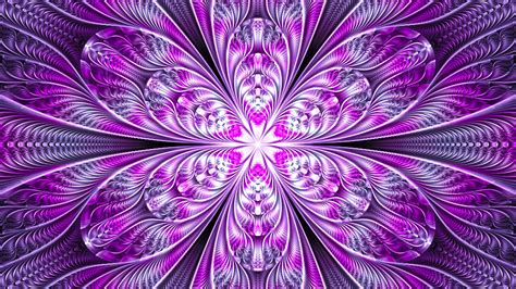 Purple Flower Fractal Abstraction HD Trippy Wallpapers | HD Wallpapers | ID #59222