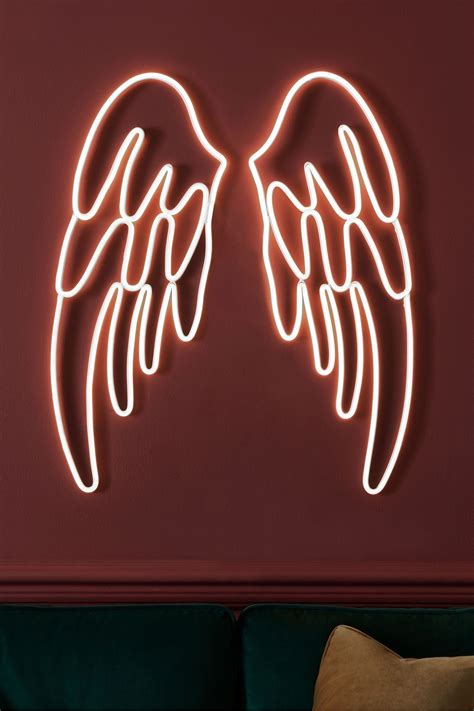 Next Large Neon Wings - White | Wallpaper iphone neon, Neon light ...