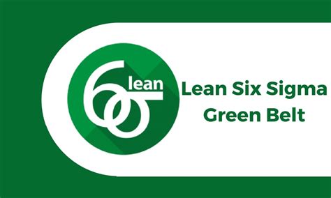 Four Days Workshop on Training on Lean Six Sigma with Green Belt ...