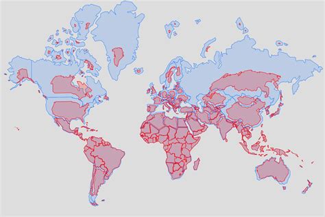 Alle Länder der Welt sind kleiner, als es Google Maps und Co. zeigen - Aber warum ist das so?