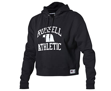 Russell Athletic Women's Cropped Hoodie - Black | Catch.com.au